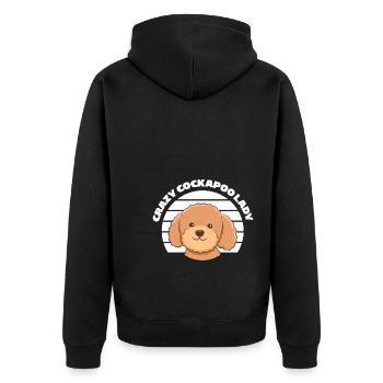 Race de chien Cockapoo | Chien Animal Mignon Cadeaux - Veste à capuche bio Premium Unisexe - noir - Dos - Nico (187cm)