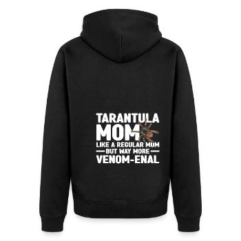 Tarantula - Unisex Premium Bio Zip Hoodie - Schwarz - Hinten - Nico (187cm)