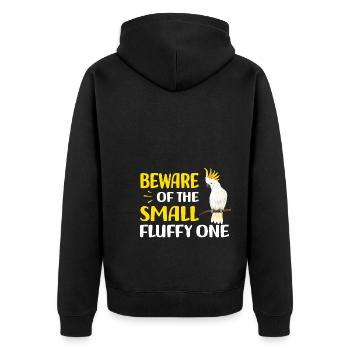 Cockatoo - Unisex Premium Organic Zip Hoodie - black - Back - Nico (187cm)