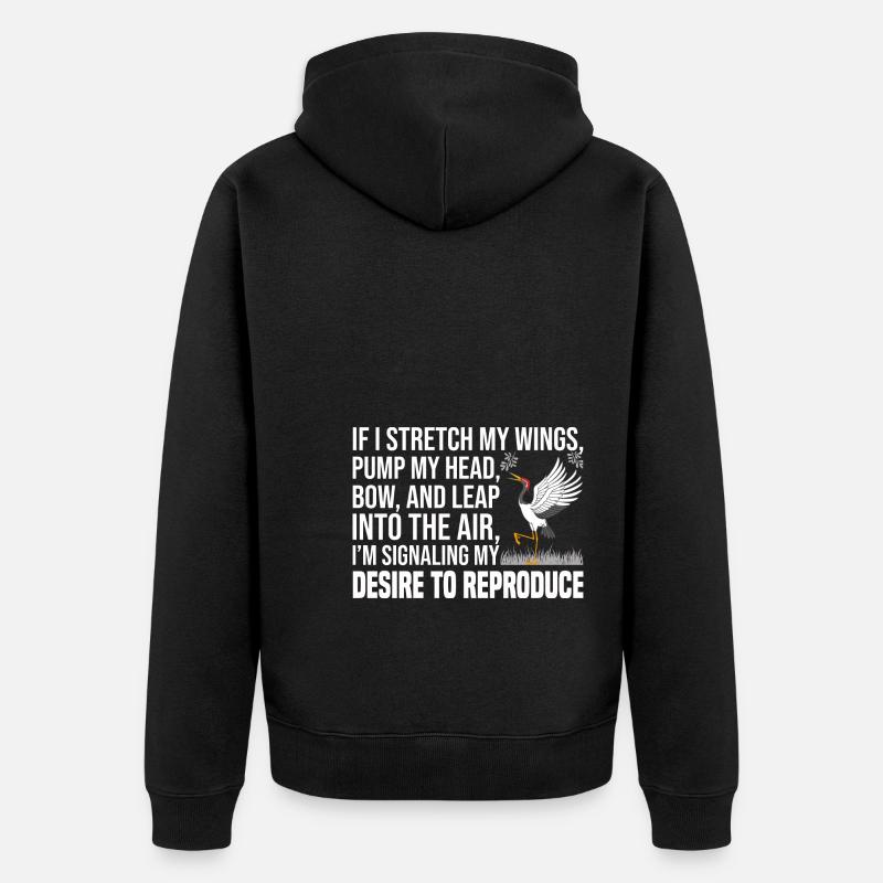Vogelbeobachter - Unisex Premium Bio Zip Hoodie - Schwarz
