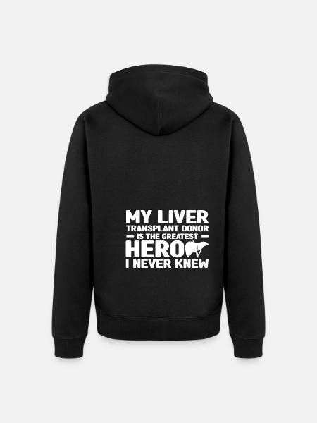Leberempfänger - Unisex Premium Bio Zip Hoodie - Schwarz