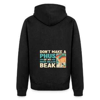 Dinosaurier Geschenke | Dino Kinder Geburtstage - Unisex Premium Bio Zip Hoodie - Schwarz - Hinten - Nico (187cm)