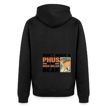 Dinosaurier Geschenke | Dino Kinder Geburtstage - Unisex Premium Bio Zip Hoodie - Schwarz - Hinten - Nico (187cm)