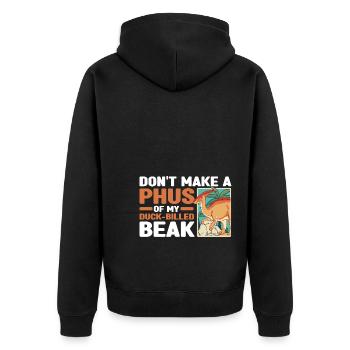 Dinosaurier Geschenke | Dino Kinder Geburtstage - Unisex Premium Bio Zip Hoodie - Schwarz - Hinten - Nico (187cm)