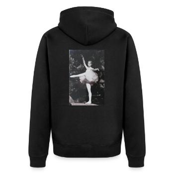 Ballerine - Veste à capuche bio Premium Unisexe - noir - Dos - Nico (187cm)