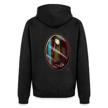 Medieval Vampire Witch - Unisex Premium Organic Zip Hoodie - black - Back - Nico (187cm)