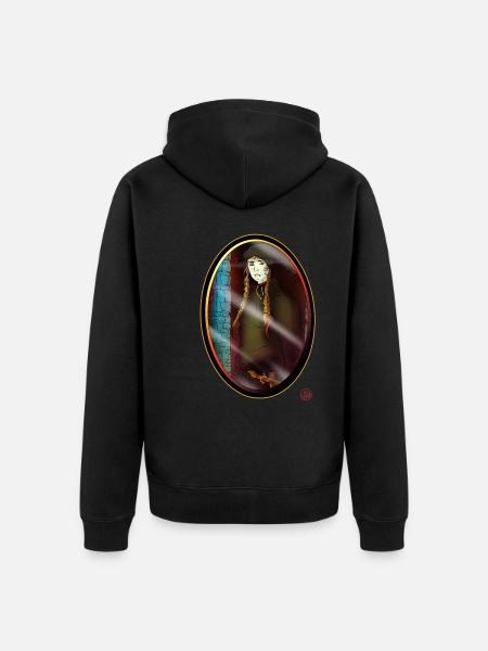 Medieval Vampire Witch - Unisex Premium Organic Zip Hoodie - black