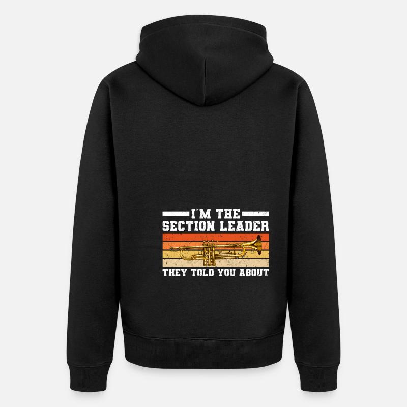 Stabführer Marschkapelle | Band Blasmusik Geschenk - Unisex Premium Bio Zip Hoodie - Schwarz