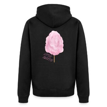 Barbe à papa rose sur l’agitation - Veste à capuche bio Premium Unisexe - noir - Dos - Nico (187cm)