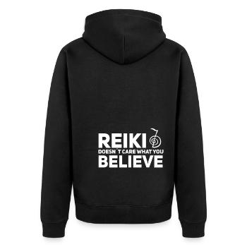 Reiki - Veste à capuche bio Premium Unisexe - noir - Dos - Nico (187cm)