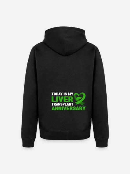 Leberempfänger - Unisex Premium Bio Zip Hoodie - Schwarz