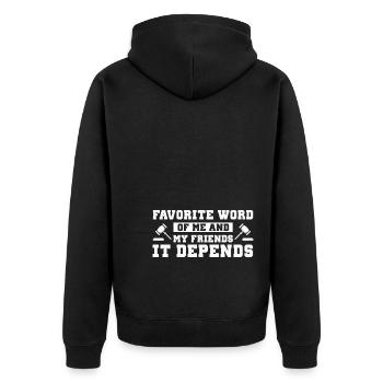Anwalt Geschenke für Anwälte | Jurist Jura Student - Unisex Premium Bio Zip Hoodie - Schwarz - Hinten - Nico (187cm)