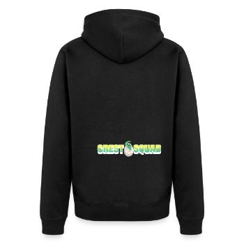 Dinosaurier Geschenke - Unisex Premium Bio Zip Hoodie - Schwarz - Hinten - Nico (187cm)