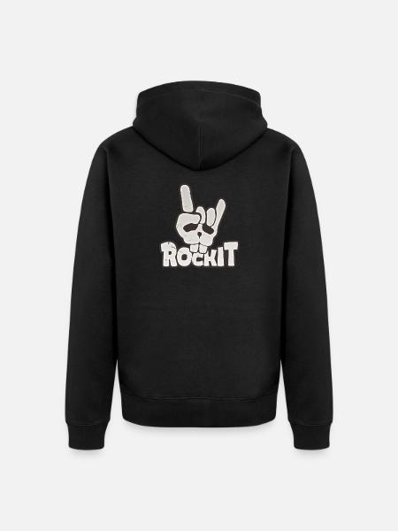 Rockit - Unisex Premium Organic Zip Hoodie - black
