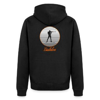 biathlon - Veste à capuche bio Premium Unisexe - noir - Dos - Nico (187cm)