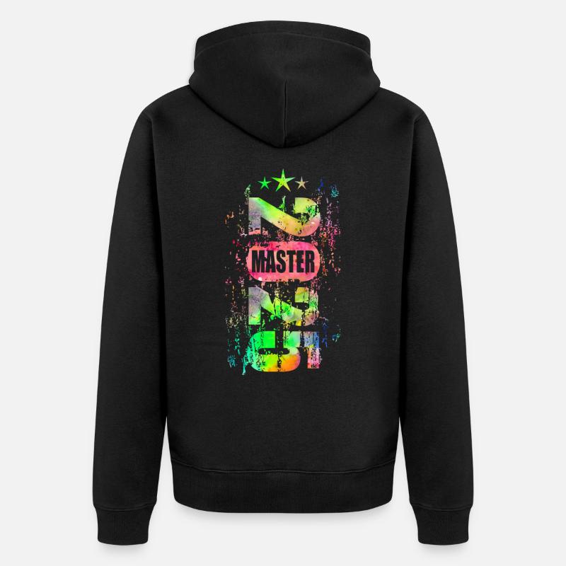 Master 2025 bunt - Unisex Premium Bio Zip Hoodie - Schwarz
