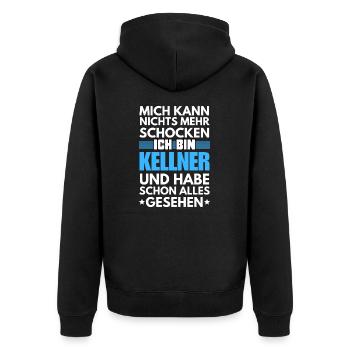 Serveur non choquable - Veste à capuche bio Premium Unisexe - noir - Dos - Nico (187cm)