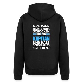 Capitaine non choquable - Veste à capuche bio Premium Unisexe - noir - Dos - Nico (187cm)