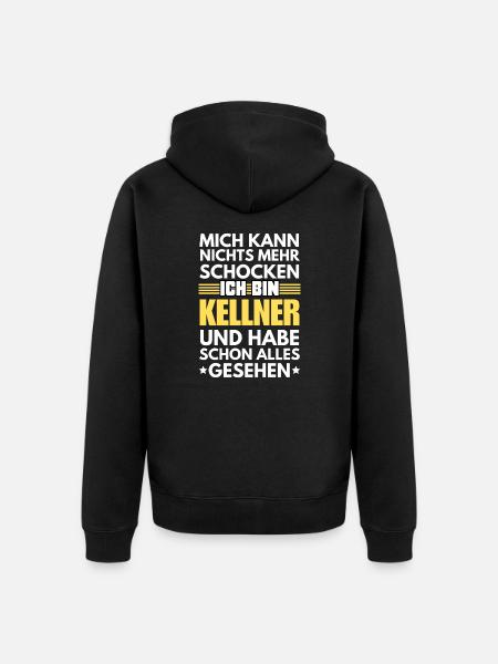 Non-shockable waiter - Unisex Premium Organic Zip Hoodie - black