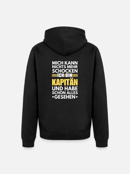 Unshockable captain - Unisex Premium Organic Zip Hoodie - black