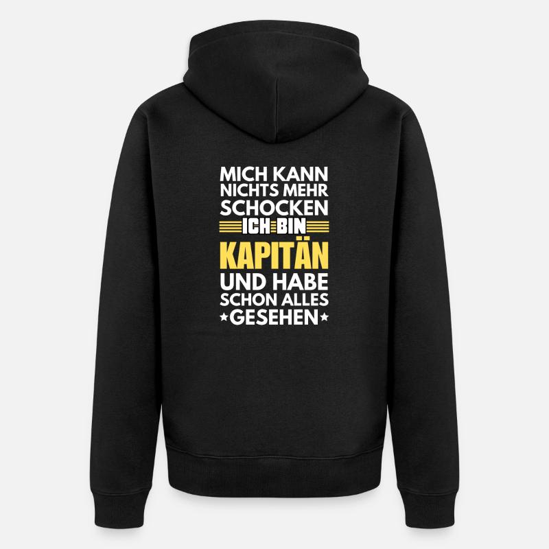 Capitaine non choquable - Veste à capuche bio Premium Unisexe - noir