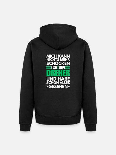 Non-shockable spin - Unisex Premium Organic Zip Hoodie - black