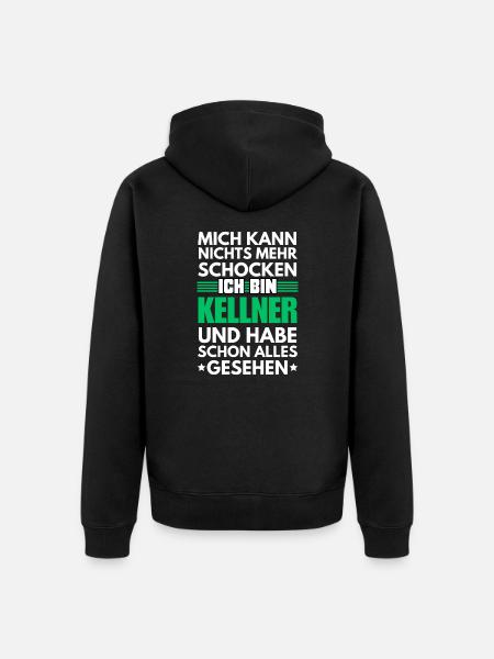Non-shockable waiter - Unisex Premium Organic Zip Hoodie - black
