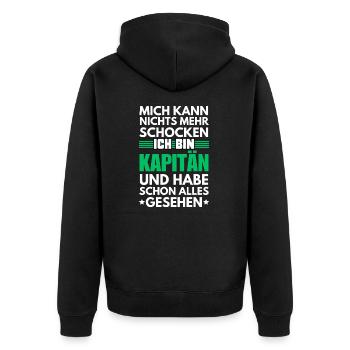 Capitaine non choquable - Veste à capuche bio Premium Unisexe - noir - Dos - Nico (187cm)