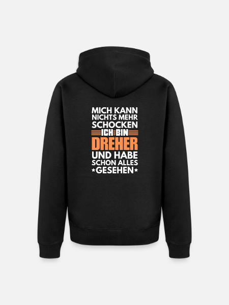 Non-shockable spin - Unisex Premium Organic Zip Hoodie - black