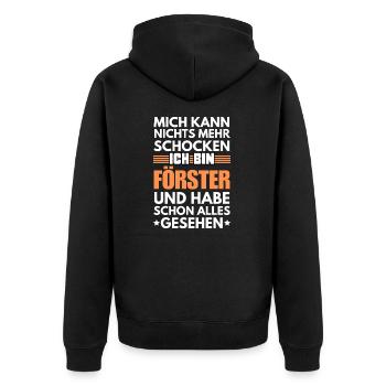 Non-Shockable Forester - Unisex Premium Organic Zip Hoodie - black - Back - Nico (187cm)
