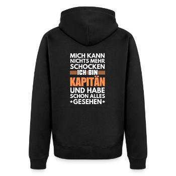 Capitaine non choquable - Veste à capuche bio Premium Unisexe - noir - Dos - Nico (187cm)