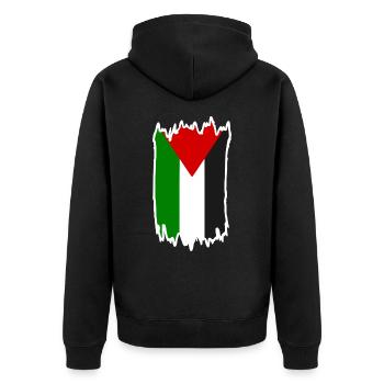 Free palestine - Veste à capuche bio Premium Unisexe - noir - Dos - Nico (187cm)