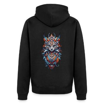 Spiritual Dragon Power Animal amérindien - Veste à capuche bio Premium Unisexe - noir - Dos - Nico (187cm)
