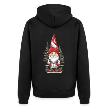 Gnome de Noël nordique Gnome d’hiver - Veste à capuche bio Premium Unisexe - noir - Dos - Nico (187cm)