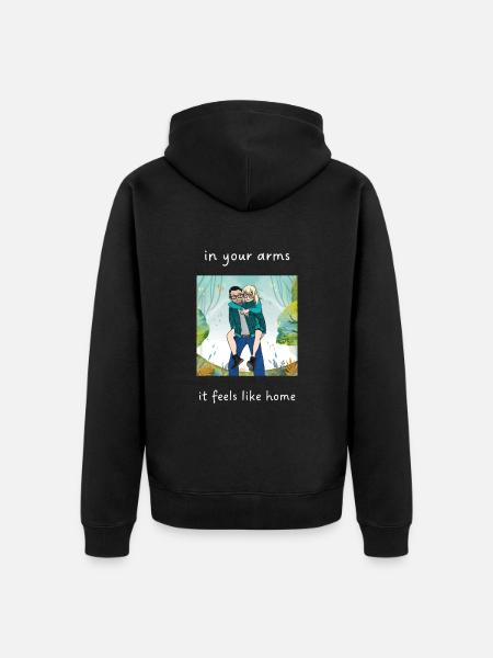 Home white - Unisex Premium Bio Zip Hoodie - Schwarz