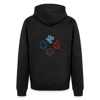 Element 2 - Unisex Premium Bio Zip Hoodie - Schwarz - Hinten - Nico (187cm)