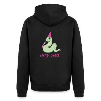 Serpent de fête - Veste à capuche bio Premium Unisexe - noir - Dos - Nico (187cm)