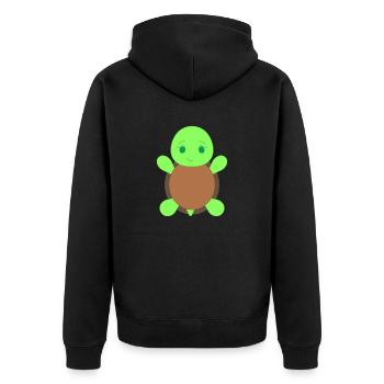 Tortue - Veste à capuche bio Premium Unisexe - noir - Dos - Nico (187cm)