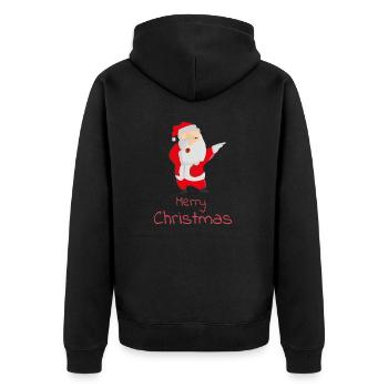 Père Noël fou - Veste à capuche bio Premium Unisexe - noir - Dos - Nico (187cm)