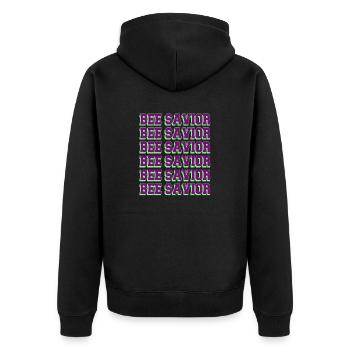 vegan food christmas veganism gift idea - Unisex Premium Organic Zip Hoodie - black - Back - Nico (187cm)
