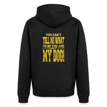 animal welfare statement beagle dog geek - Unisex Premium Bio Zip Hoodie - Schwarz - Hinten - Nico (187cm)
