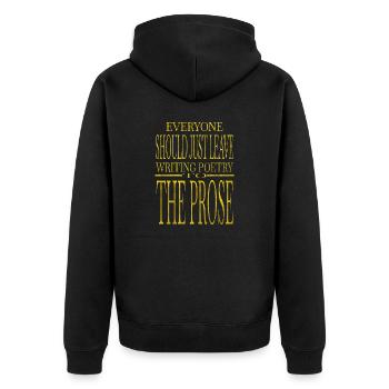 books and cats love birthday present idea comics - Unisex Premium Organic Zip Hoodie - black - Back - Nico (187cm)