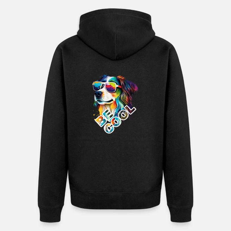 Chien Be Cool - Veste à capuche bio Premium Unisexe - noir