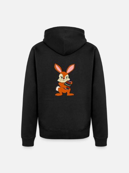 osterhase - Unisex Premium Bio Zip Hoodie - Schwarz