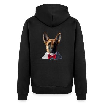 Berger Allemand Chien Chiot Costume Propriétaire Chien - Veste à capuche bio Premium Unisexe - noir - Dos - Nico (187cm)