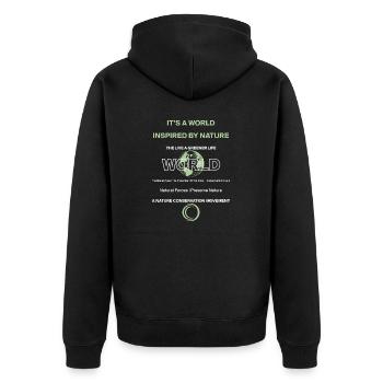 Préserver la nature a - Veste à capuche bio Premium Unisexe - noir - Dos - Nico (187cm)