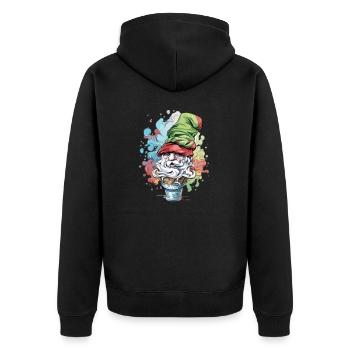 Lutin dans le cornet de glace - Veste à capuche bio Premium Unisexe - noir - Dos - Nico (187cm)
