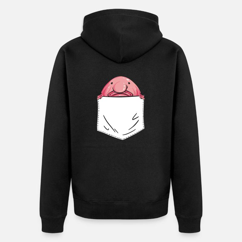 Poisson blob - Veste à capuche bio Premium Unisexe - noir