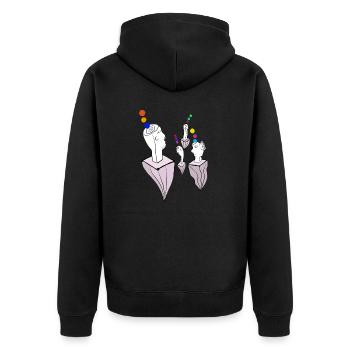 En apesanteur v Multicolore - Veste à capuche bio Premium Unisexe - noir - Dos - Nico (187cm)