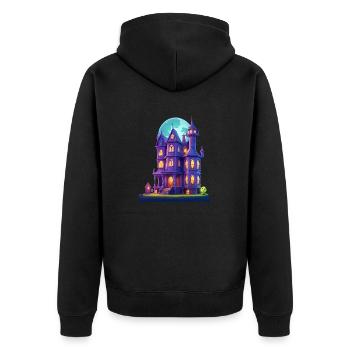 Maison effrayante - Veste à capuche bio Premium Unisexe - noir - Dos - Nico (187cm)